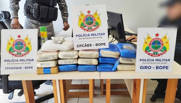 Homem é capturado e menor apreendido com grande quantidade de droga no bairro Cadeia Velha