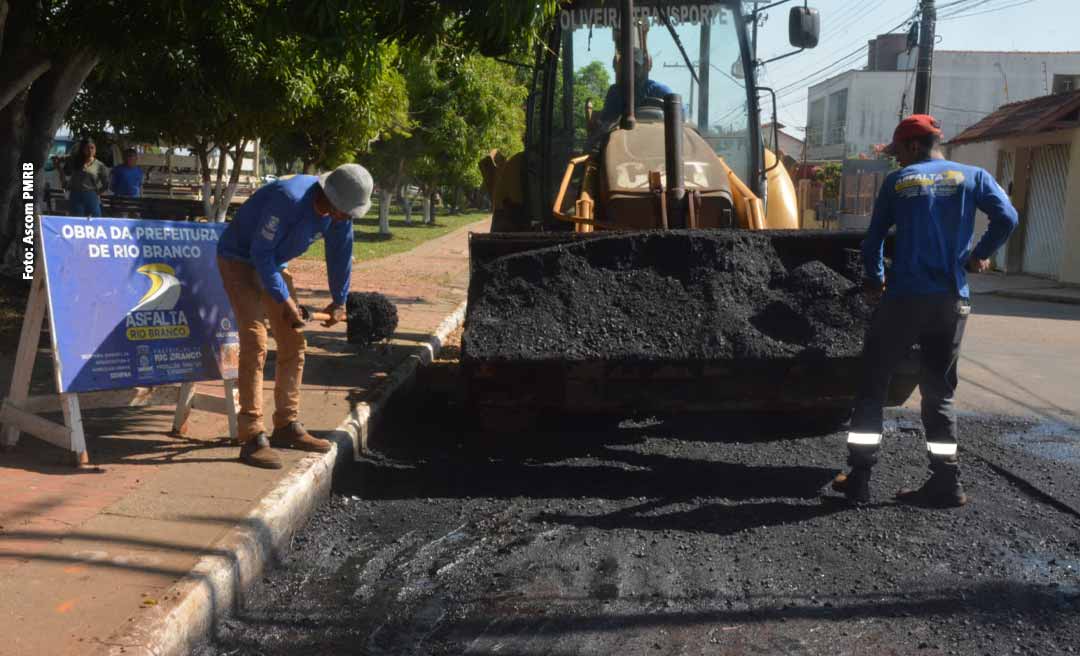 Ruas do bairro Tucumã recebem pavimentação através do Programa Asfalta Rio Branco