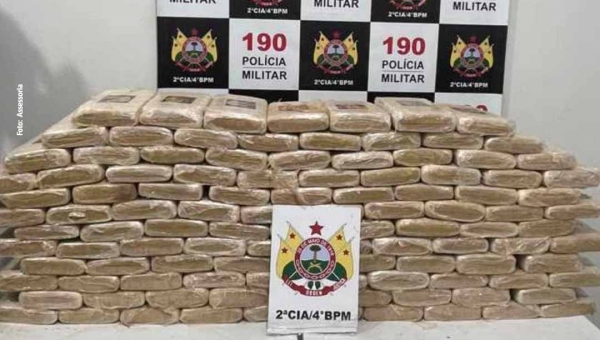 Polícia Militar apreende 116 quilos de maconha no Acre na estrada que liga Acrelândia e Plácido de Castro
