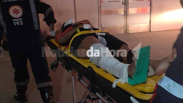 Motorista ignora sinalização e colide contra motociclista no bairro Aviário