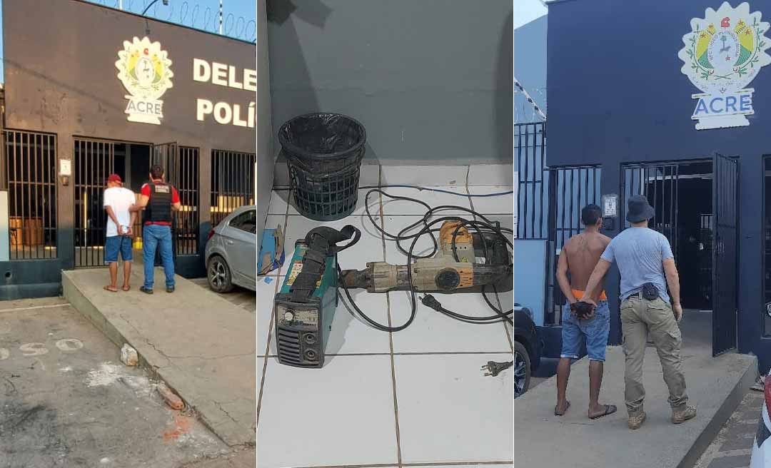 Em Senador Guiomard, três suspeitos de roubo são presos e objetos são recuperados