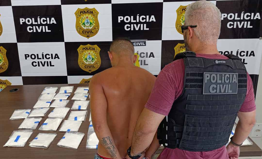 Polícia apreende 61 pacotes de pasta base de cocaína em Sena Madureira e prende dois suspeitos por tráfico