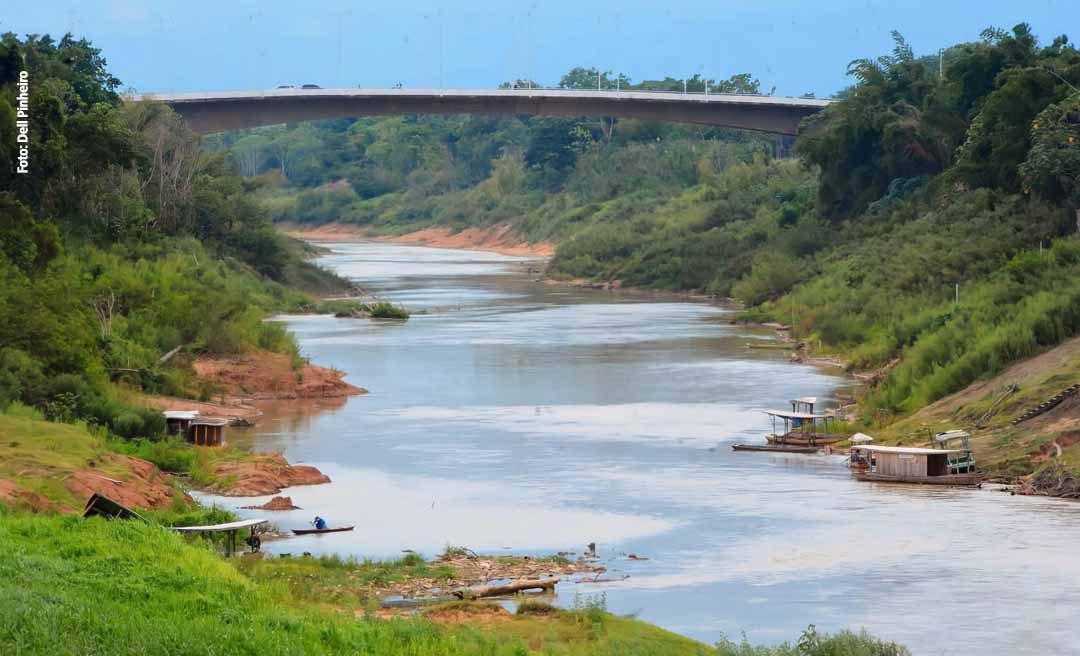 Rio Acre marca 1,5 metro na Capital; manancial está a 25 centímetros da menor cota registrada em RB