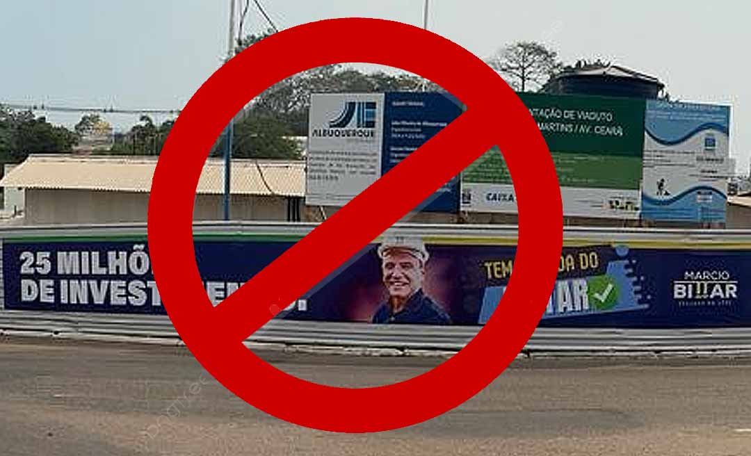 Após denúncia do Blog do Ray, MPF recomenda que a prefeitura não permita politicagem em obras e cita viaduto com foto de Bittar