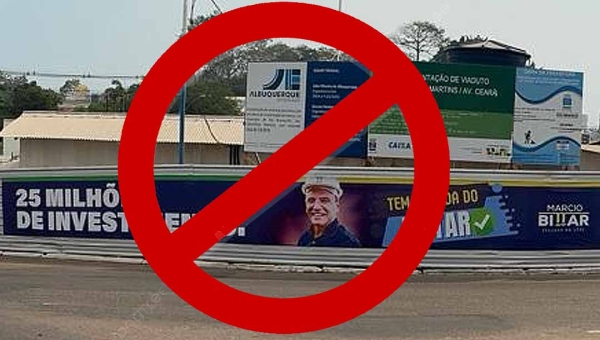 Após denúncia do Blog do Ray, MPF recomenda que a prefeitura não permita politicagem em obras e cita viaduto com foto de Bittar 