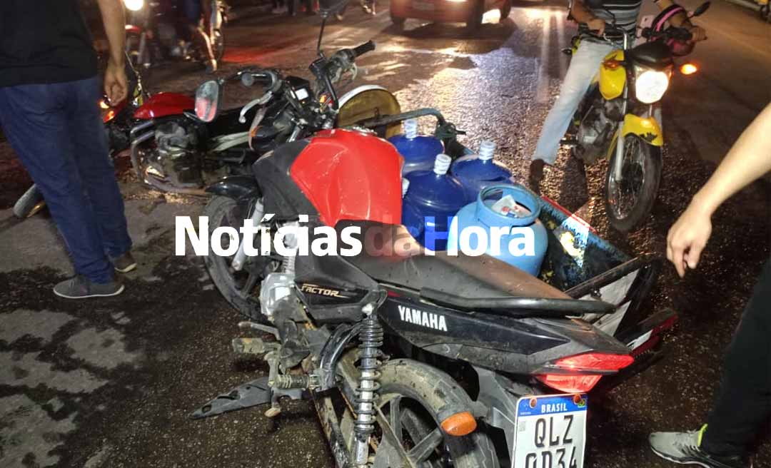 Acidente na Avenida Sobral deixa mulher gravemente ferida; dois adultos e uma criança estava em moto