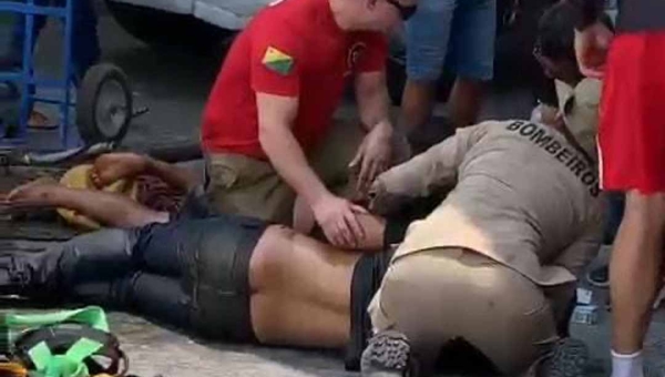 Acidente em posto de combustível mobiliza operação de alto risco do Corpo de Bombeiros em Cruzeiro do Sul