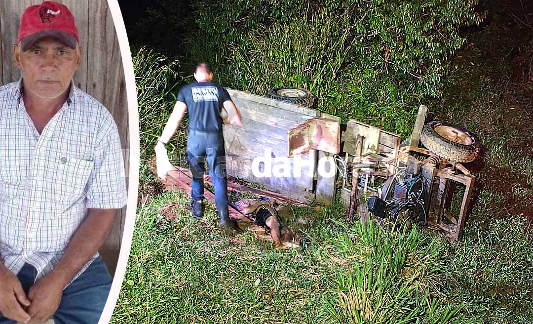 Idoso morre após acidente com trator em barragem na zona rural de Senador Guiomard