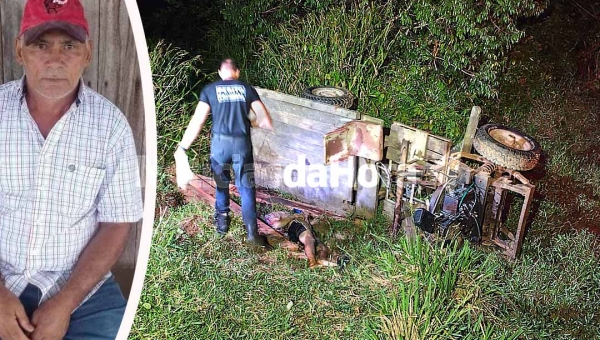 Idoso morre após acidente com trator em barragem na zona rural de Senador Guiomard