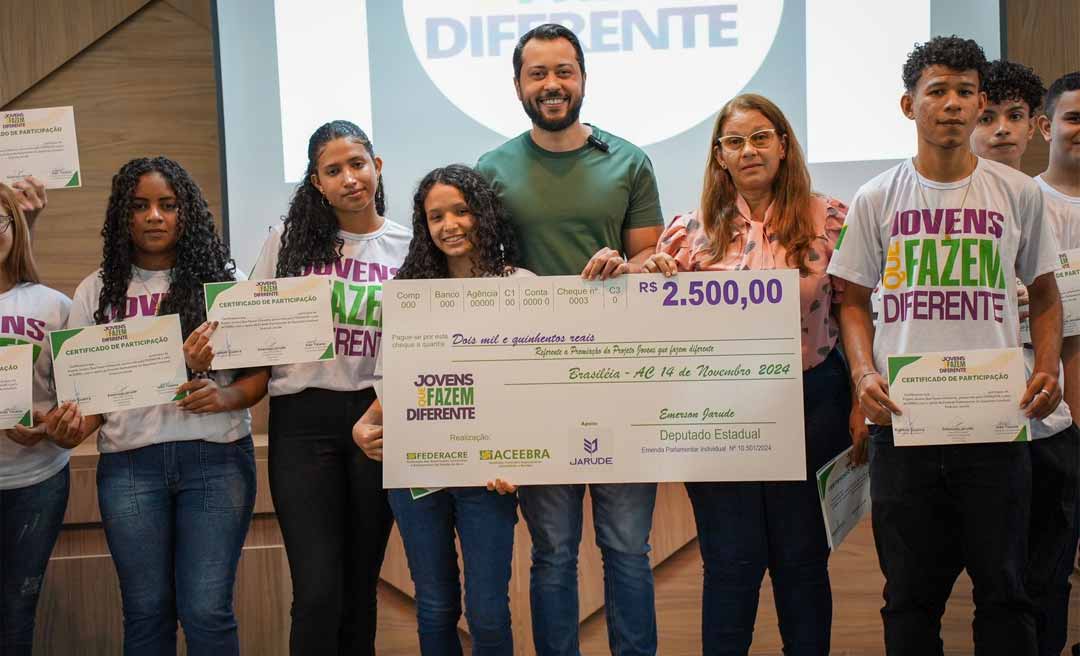 Jovens que Fazem Diferente: projeto apoiado por Jarude reúne mais de 65 estudantes disputando prêmio de R$2,5 mil no Alto Acre