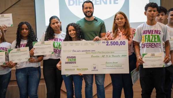 Jovens que Fazem Diferente: projeto apoiado por Jarude reúne mais de 65 estudantes disputando prêmio de R$2,5 mil no Alto Acre