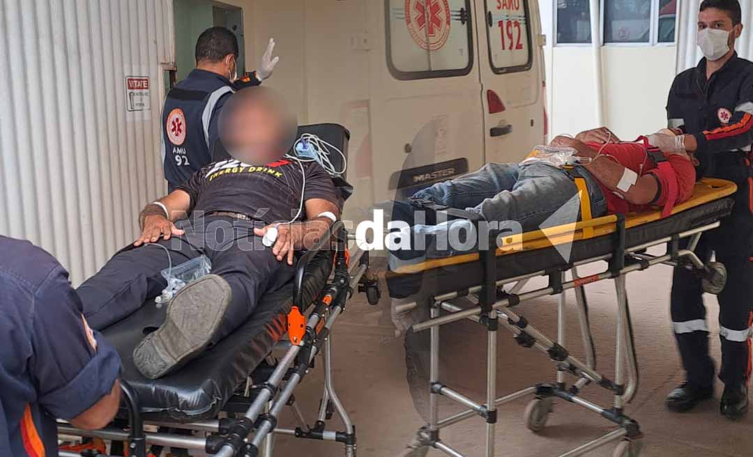 Colisão entre motocicletas deixa dois feridos na avenida Getúlio Vargas, em Rio Branco