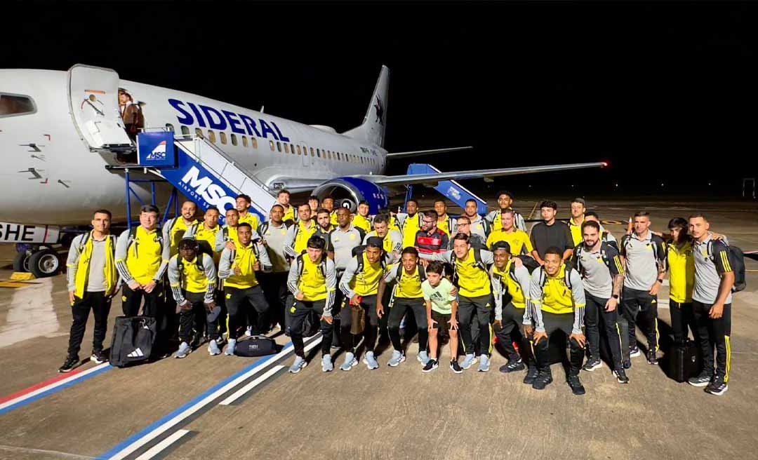 Time do Flamengo chega em Rio Branco e é recepcionado de forma calorosa por torcedores, com movimento AeroFla