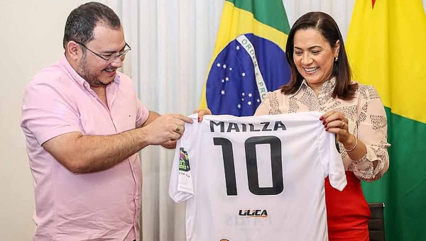 No Palácio, Mailza recebe Marcelinho Carioca, Amaral e dupla sertaneja, que partiparão de jogo beneficente no Arena da Floresta