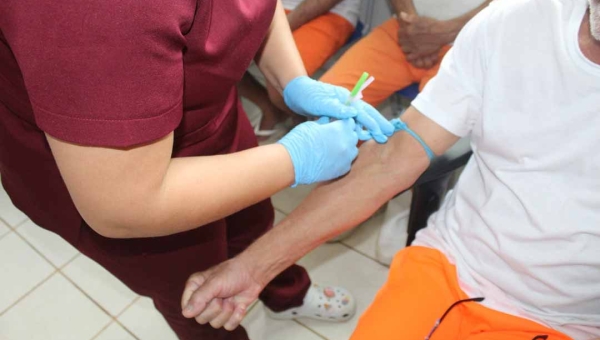 Iapen realiza ação de saúde com exames de PSA para detentos do Complexo Penitenciário de Rio Branco