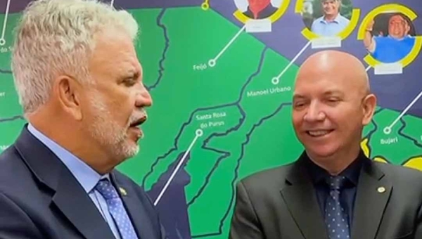 Gerlen Diniz e Petecão se unem pelo fortalecimento do INSS em Sena Madureira