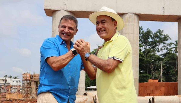 Prefeito Tião Bocalom e senador Márcio Bittar visitam obras dos viadutos que serão entregues na Capital