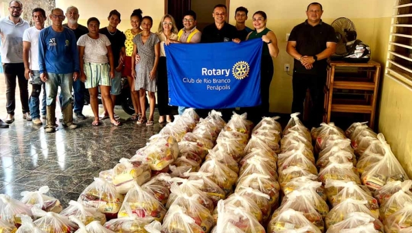 Rotary, Cais e NP+ entregam 350 cestas básicas a comunidades terapêuticas