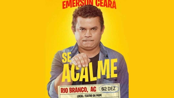 Emerson Ceará apresenta stand-up hoje na Livraria Paim, em Rio Branco