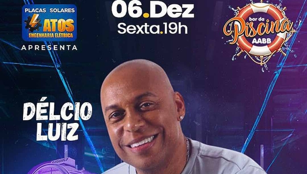 Sexta-feira na AABB: Délcio Luz um dos maiores compositores e cantor do Brasil traz as melhores do pagode dos anos 90