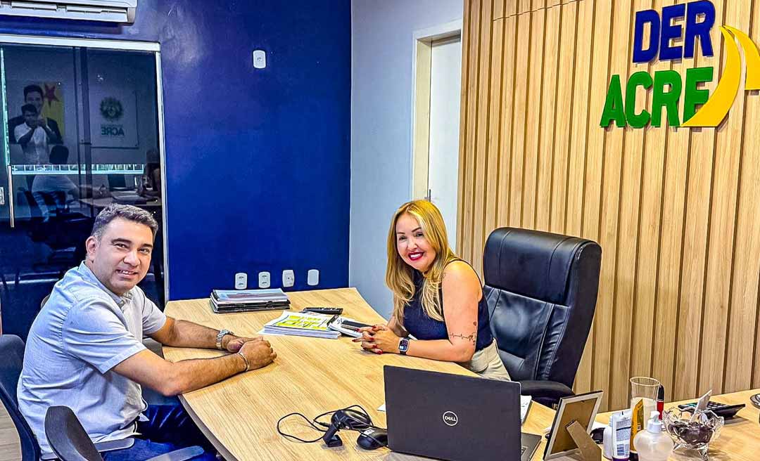 Samir Bestene e presidente do Deracre discutem melhorias para os ramais do cinturão verde da capital