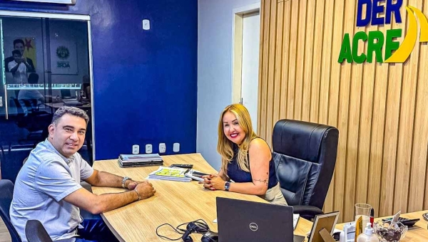 Samir Bestene e presidente do Deracre discutem melhorias para os ramais do cinturão verde da capital