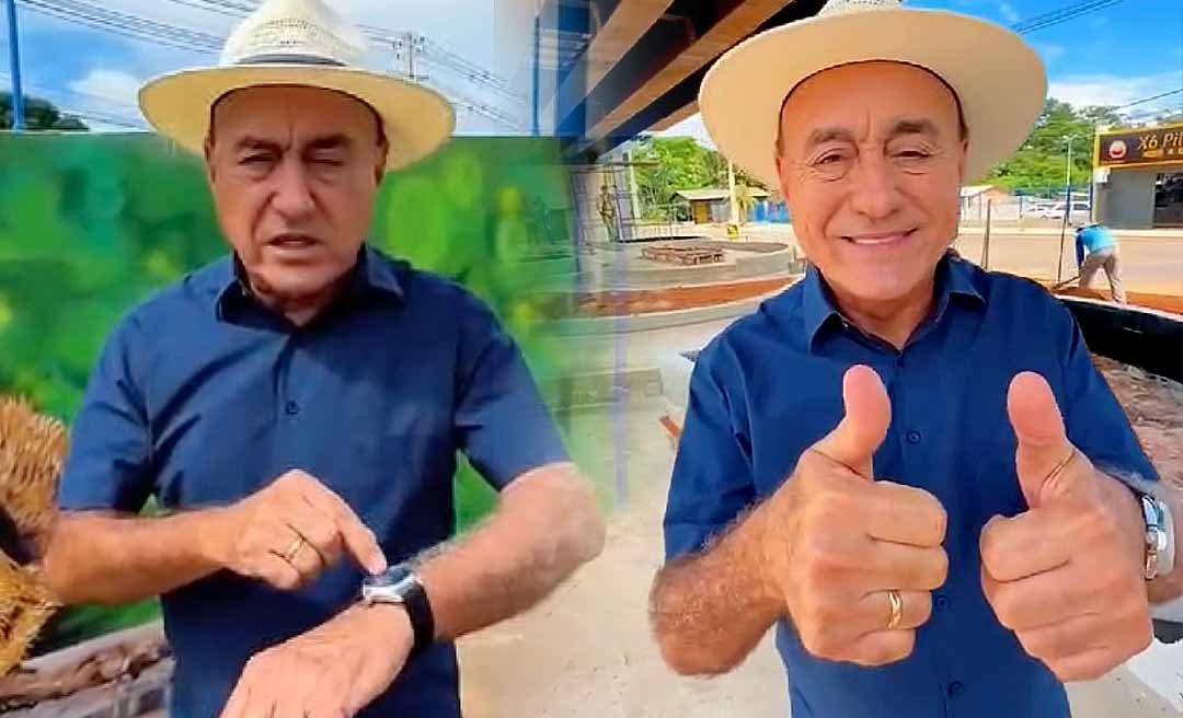 Bocalom quer inaugurar elevado no dia 31 de dezembro e fala em “fazer” de Rio Branco a cidade mais bonita do Norte