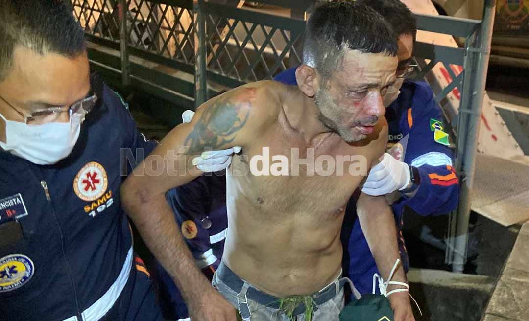 Homem é amarrado e esfaqueado sob ponte em Rio Branco; polícia prende suspeitos em flagrante