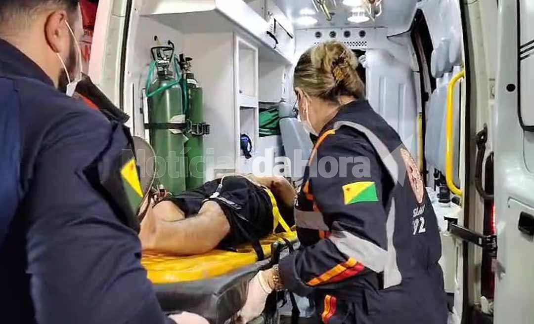 Colisão entre carro e moto deixa duas pessoas feridas no bairro Morada do Sol, em Rio Branco