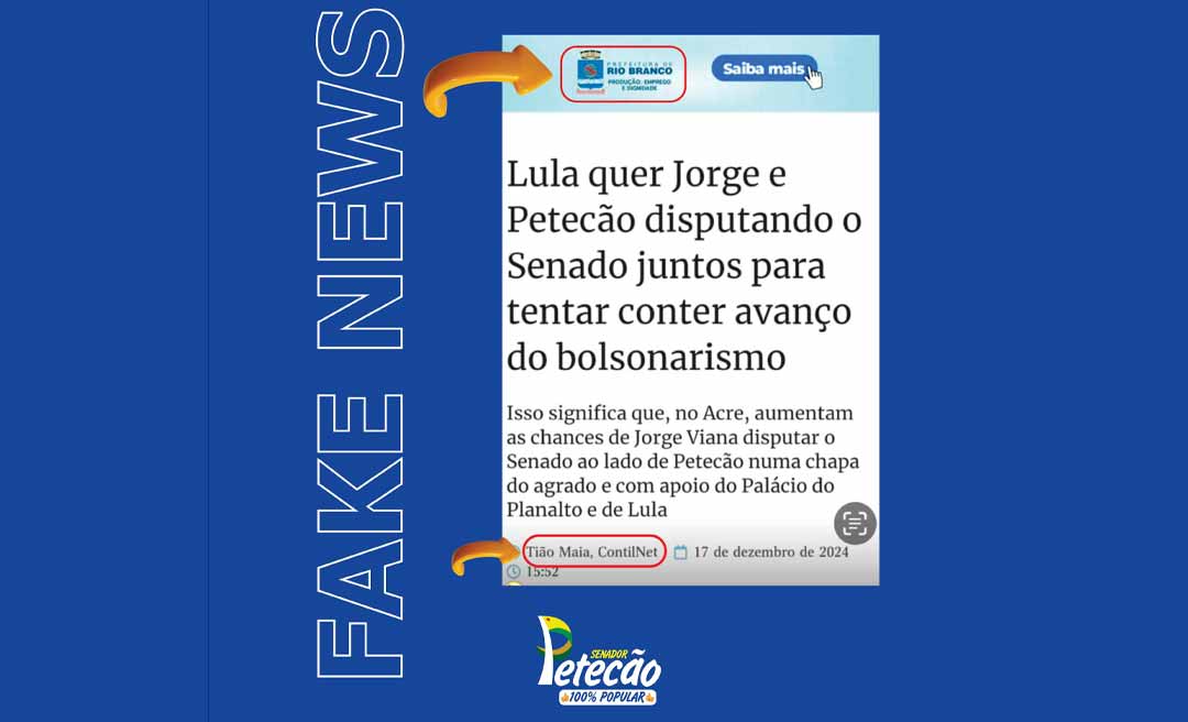 Petecão desqualifica propagação de fake news e reforça independência política