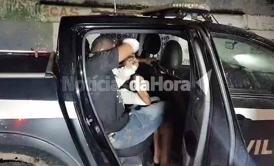 Dupla é flagrada durante tentativa de arrombamento e espancada por populares em Rio Branco