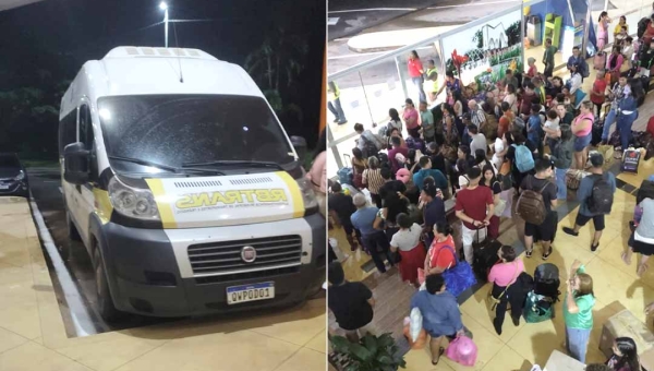 Veículos da RBTrans ocupam vagas de ônibus na rodoviária de Rio Branco e causam atrasos e tumultos, relatam passageiros