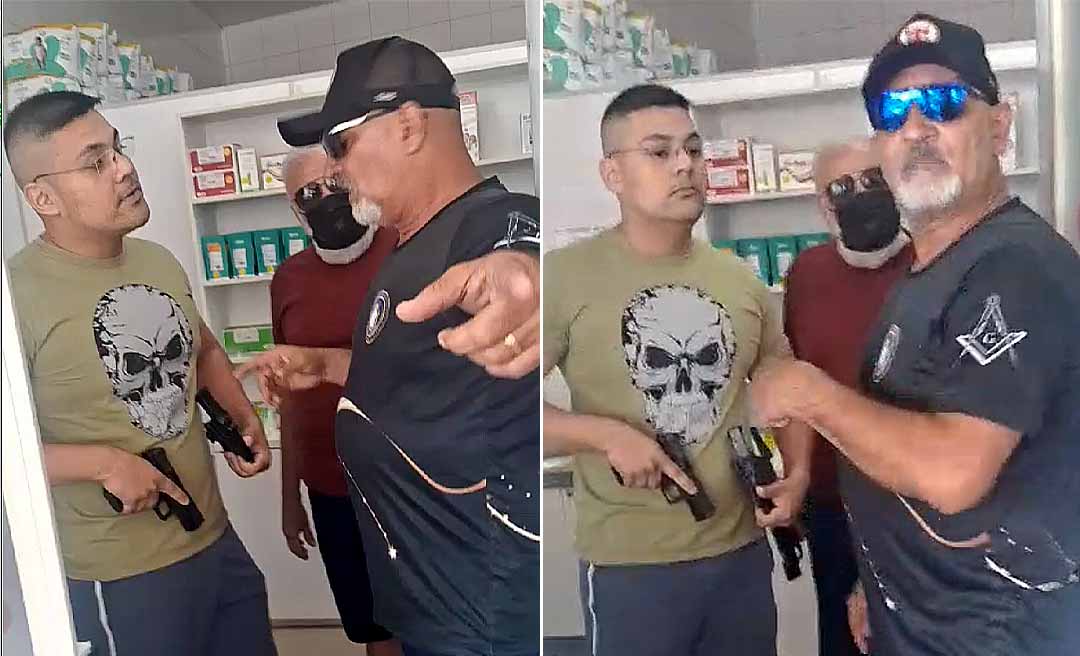 Confusão em farmácia de Rio Branco envolve policiais militares e quase termina em tragédia