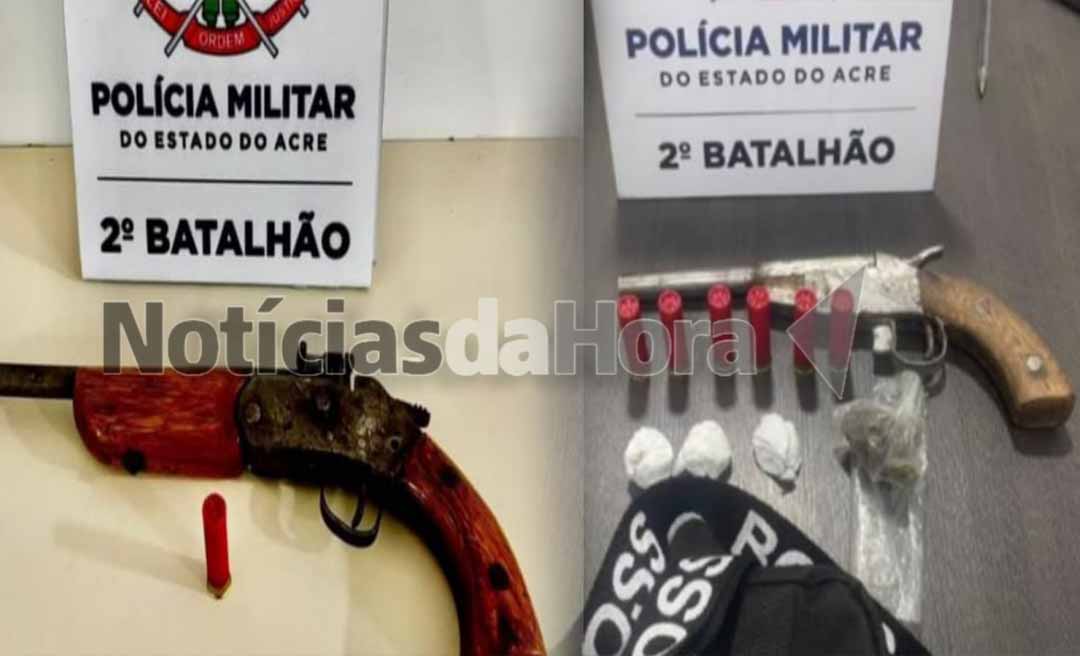 Em menos de 12 horas, PM apreende duas armas em diferentes bairros de Rio Branco
