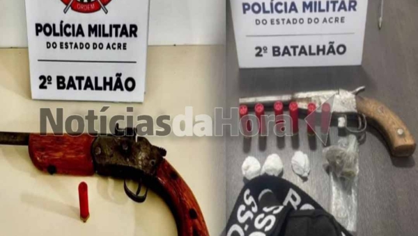 Em menos de 12 horas, PM apreende duas armas em diferentes bairros de Rio Branco