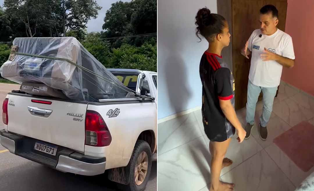 Eber Machado volta à Baixada da Sobral e entrega quarto de adolescente completamente reformado