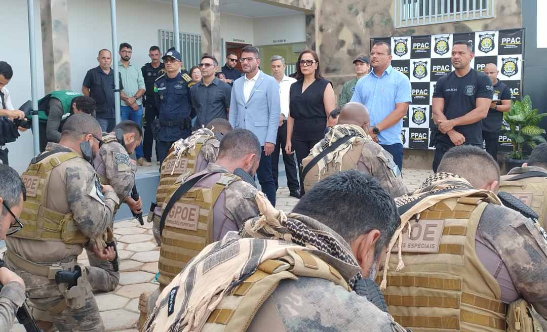 Em sua primeira agenda de inauguração de 2025, Gladson entrega Divisão Penitenciária de Operações Especiais do Iapen