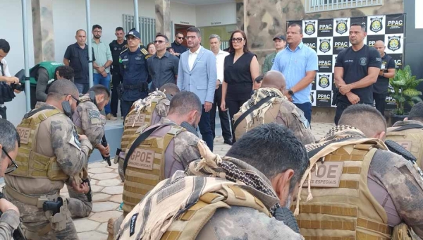 Em sua primeira agenda de inauguração de 2025, Gladson entrega Divisão Penitenciária de Operações Especiais do Iapen