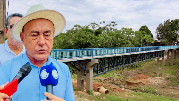 Bocalom visita obra da passarela entre os bairros Aeroporto Velho e Ayrton Senna: “Nosso compromisso com essa região está sendo cumprido”