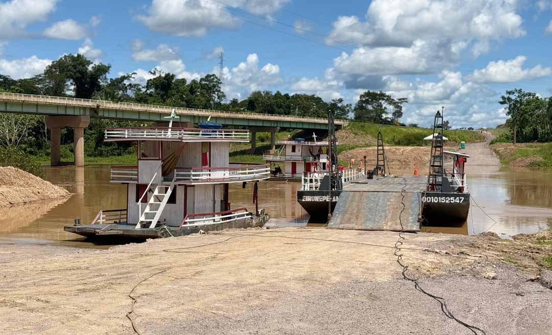 Ponte sobre o Rio Caeté, no Acre, é liberada para tráfego, com controle de fluxo e chegada de nova balsa