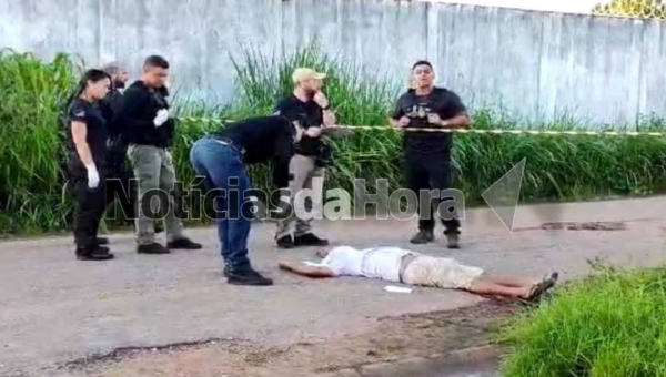 Homem é assassinato no bairro Rui Lino; vítima é atingida por sete tiros, três na cabeça