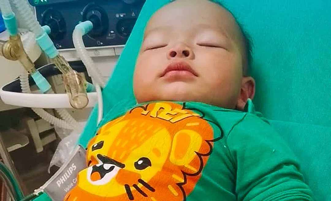 Família pede doação de sangue para o pequeno Henry; criança foi diagnosticada com pneumonia e dengue