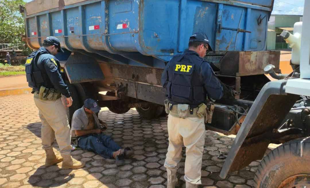 Ação conjunta entre as polícias Civil e Rodoviária recupera caminhão roubado em Senador Guiomard