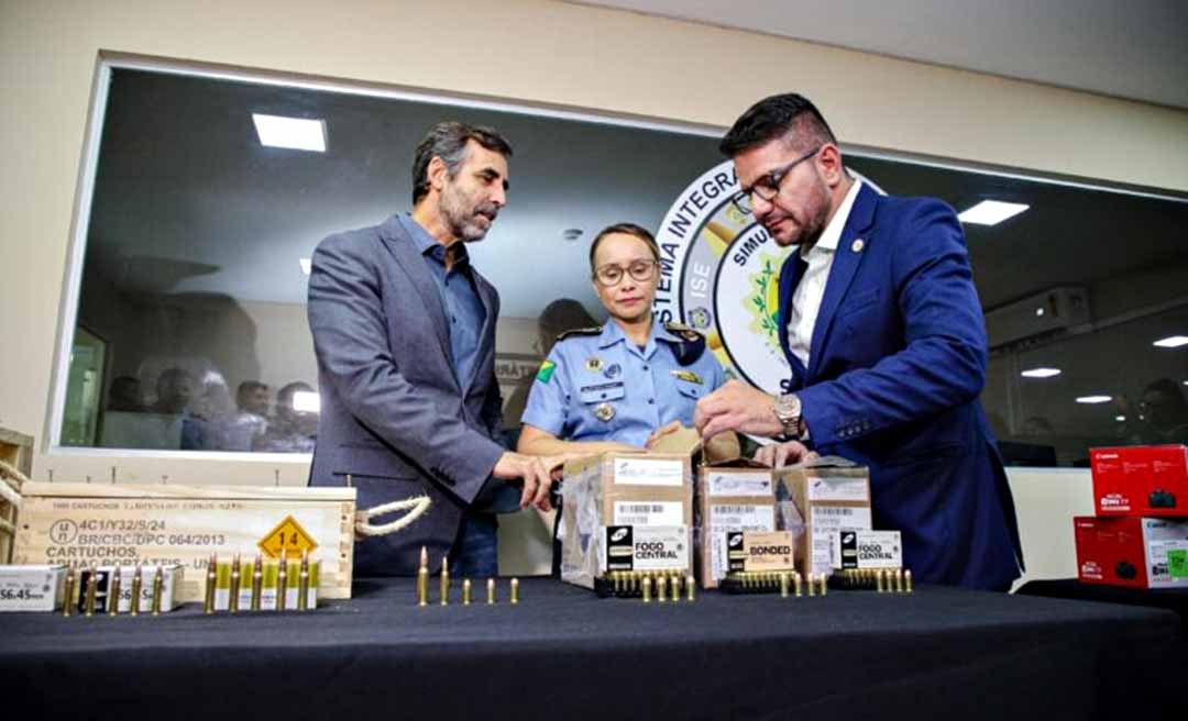 Com entrega histórica de munição para a PM, governador destaca fortalecimento das instituições no combate à violência e redução dos crimes