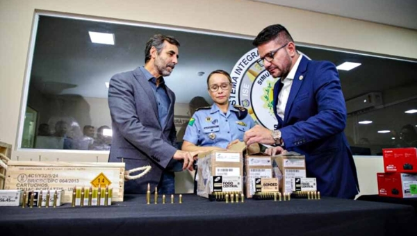 Com entrega histórica de munição para a PM, governador destaca fortalecimento das instituições no combate à violência e redução dos crimes