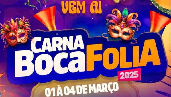 CarnaBoca Folia 2025: A Prefeitura de Boca do Acre anuncia uma programação imperdível para o Carnaval