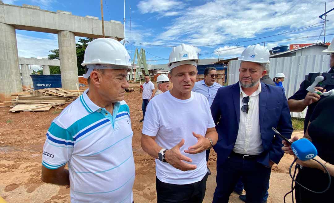 Bocalom e Márcio Bittar visitam obras do elevado Mamedio Bittar em Rio Branco: “A construção está avançando graças ao prefeito, que quebrou paradigmas”