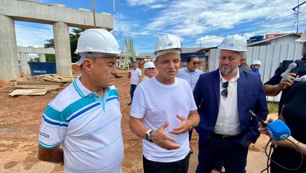 Bocalom e Márcio Bittar visitam obras do elevado Mamedio Bittar em Rio Branco: “A construção está avançando graças ao prefeito, que quebrou paradigmas”
