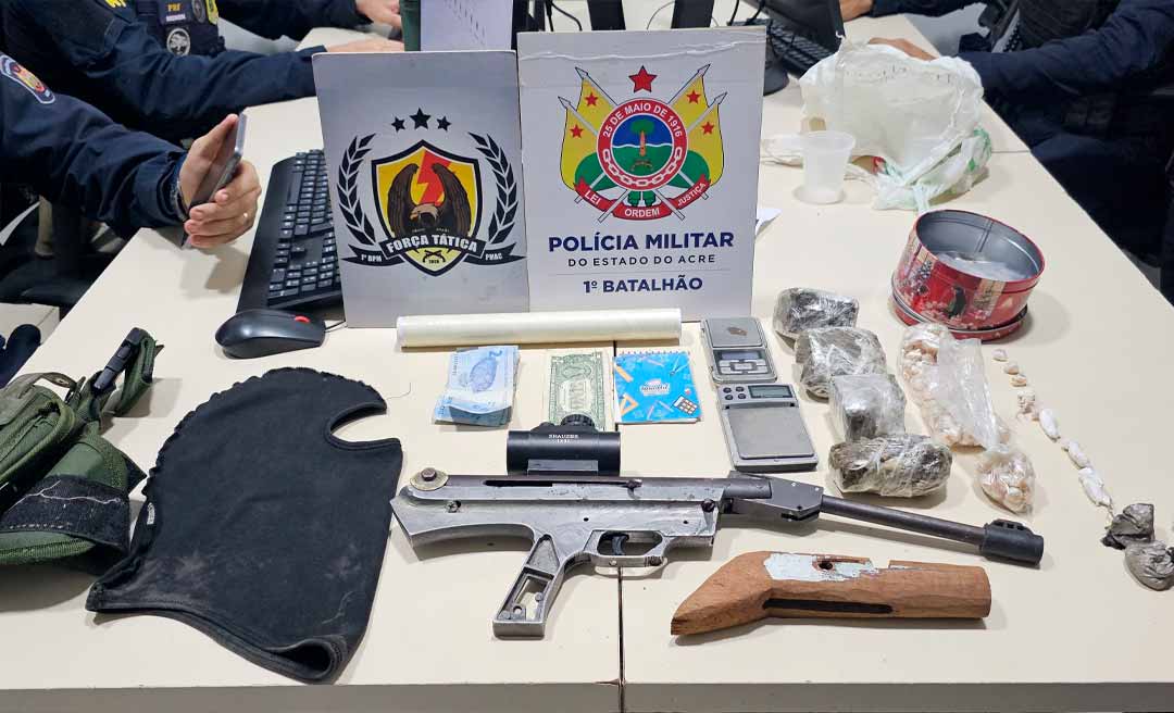 Polícia Militar prende homem com arma e droga no bairro Nova Esperança