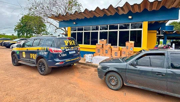 PRF apreende mais uma carga de cigarros contrabandeados em Rio Branco